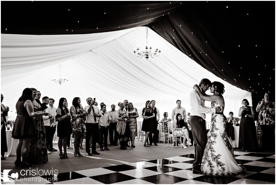 first dance in barn wedding