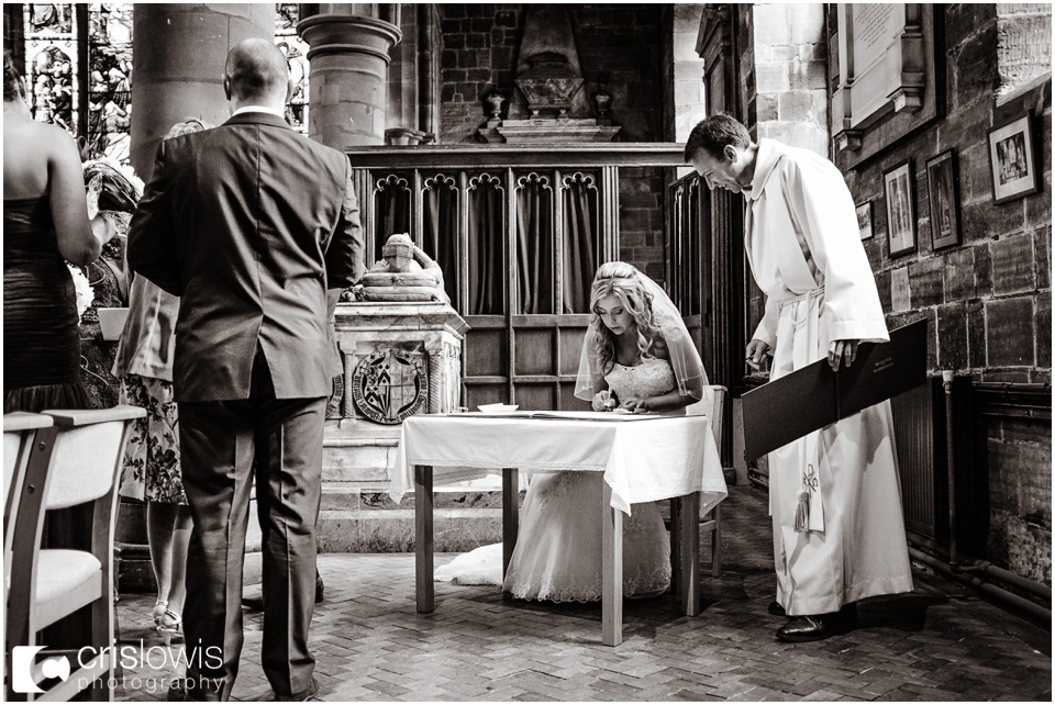 wedding ceremony at st michaels penkridge