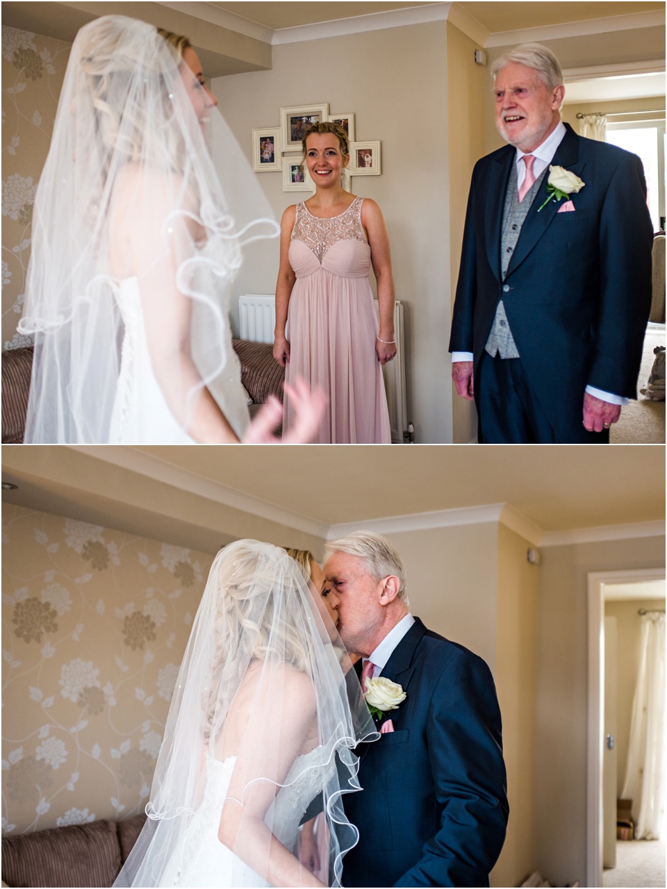 father of bride sees bride