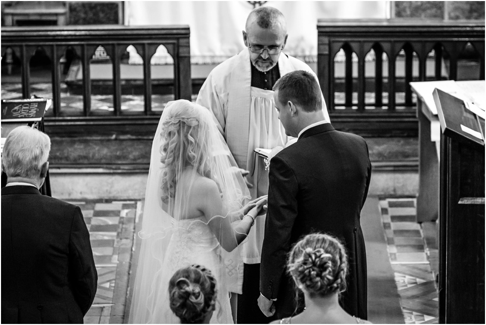 wedding ceremony at aston church