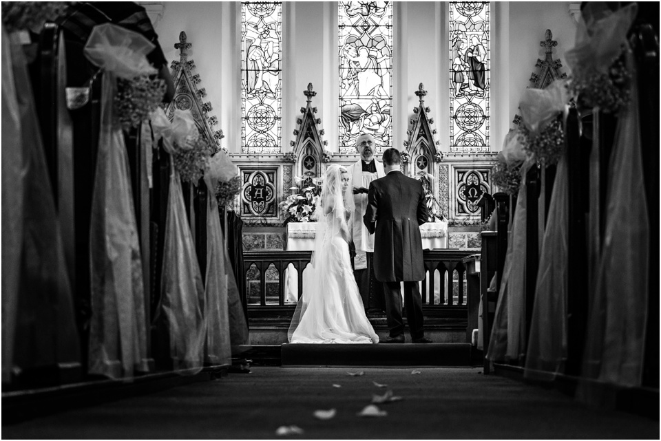 wedding ceremony at aston church