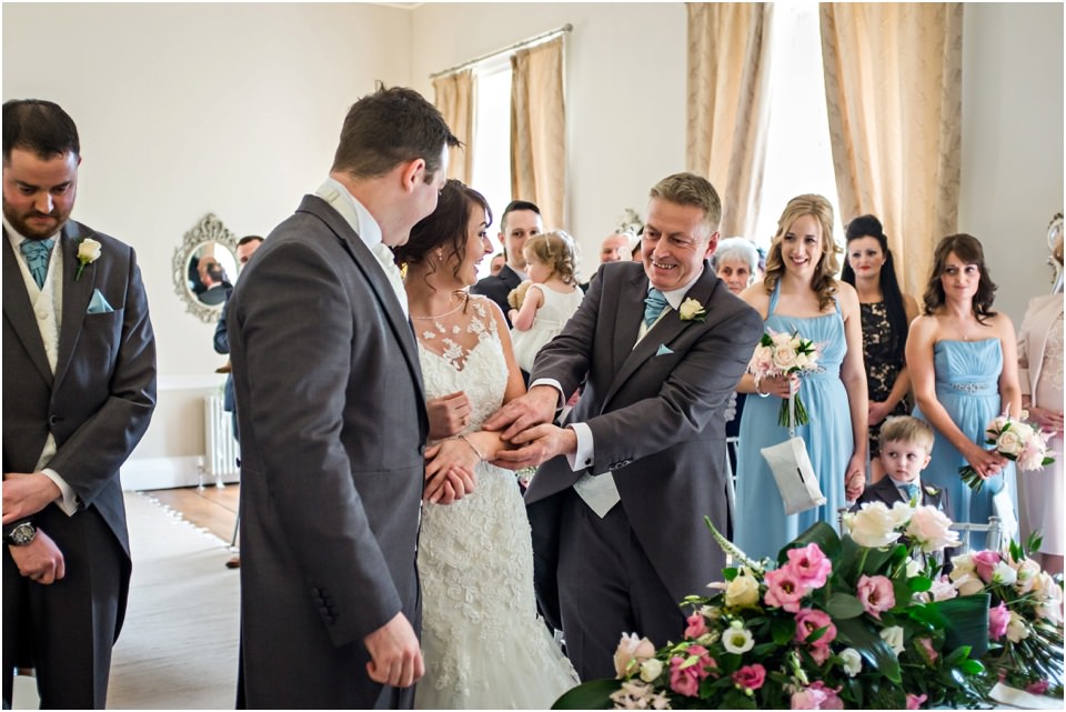 wedding service at somerford hall