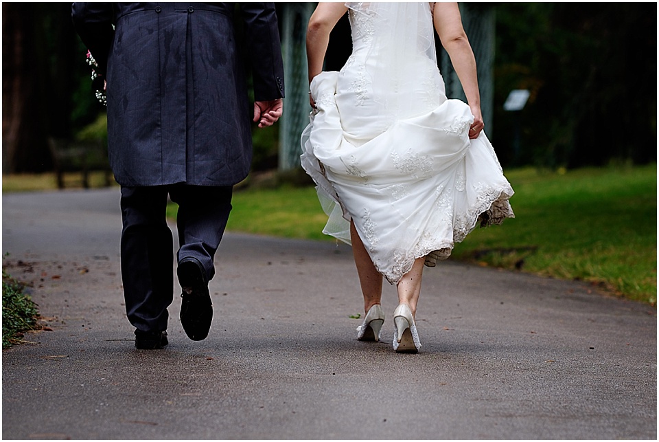 muddy wedding dress