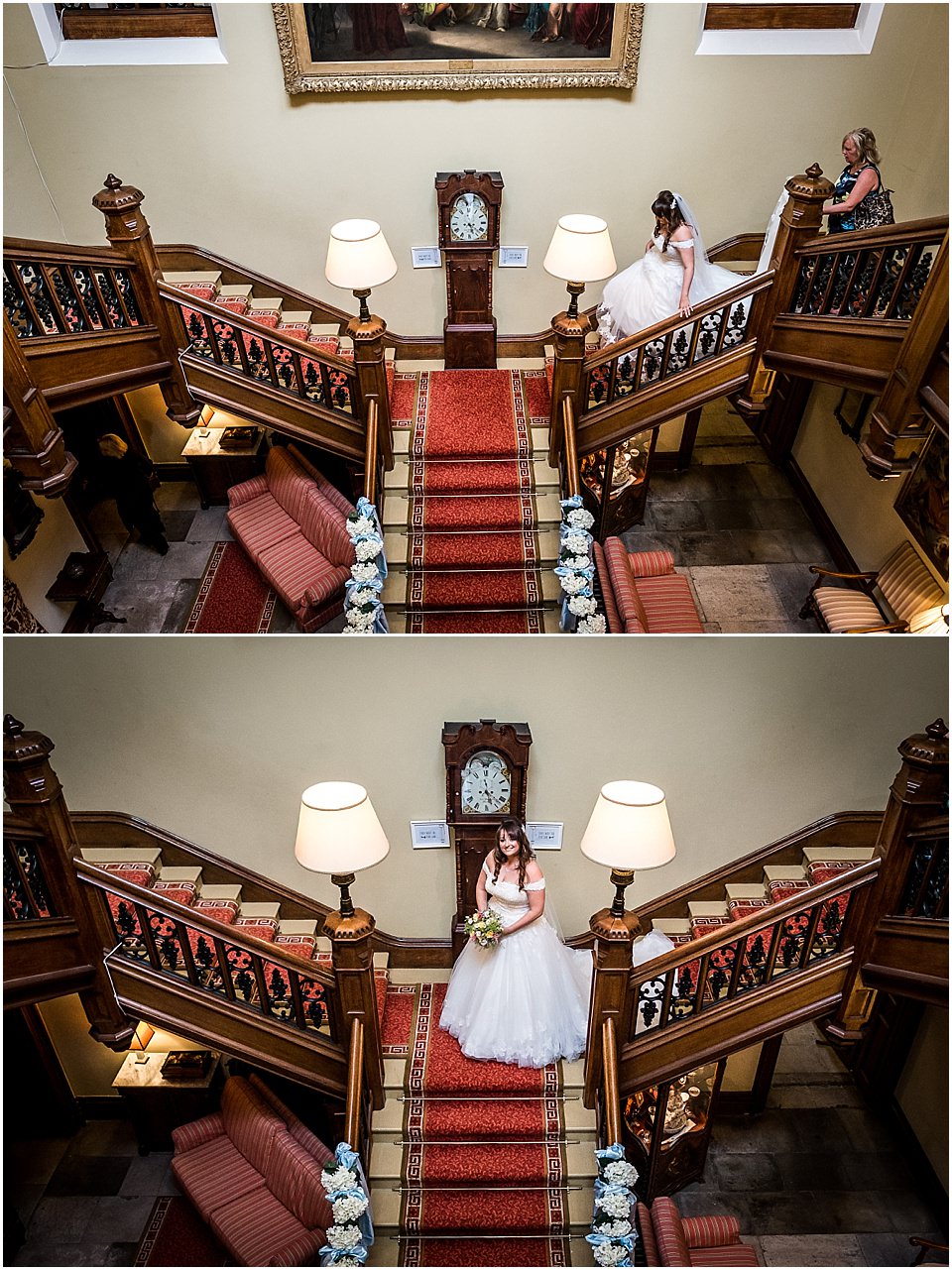 bride on stairs