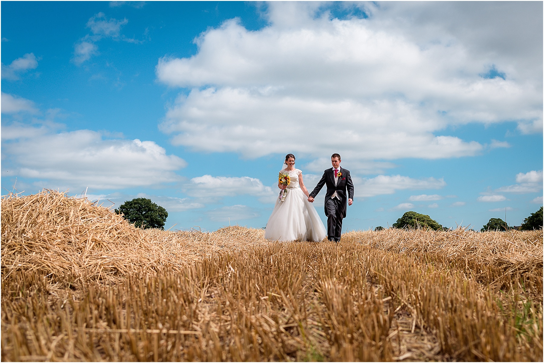 cornfield wedding photo