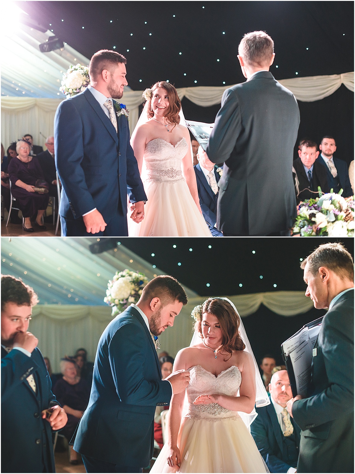 ceremony at heaton house farm