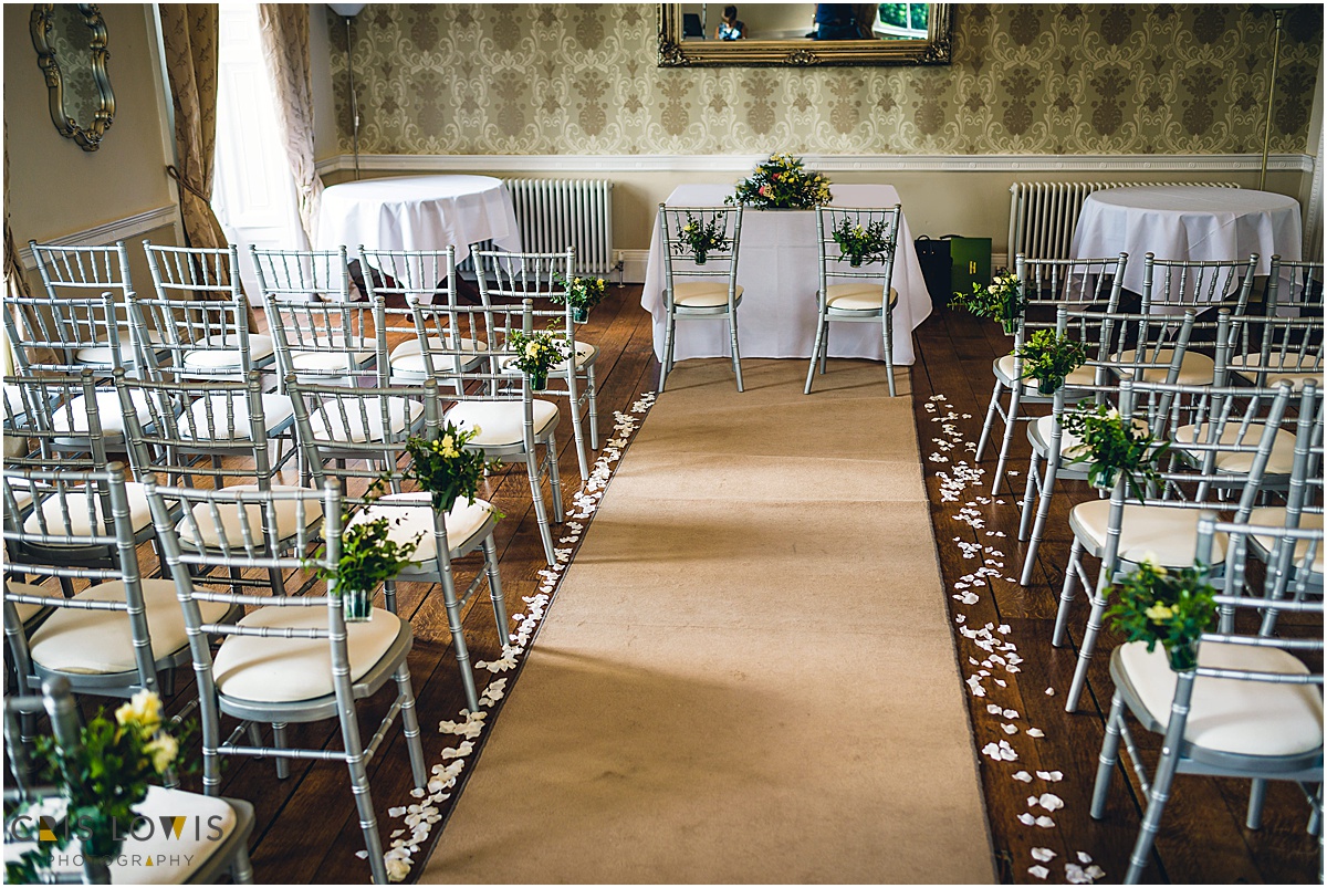wedding ceremony at somerford hall