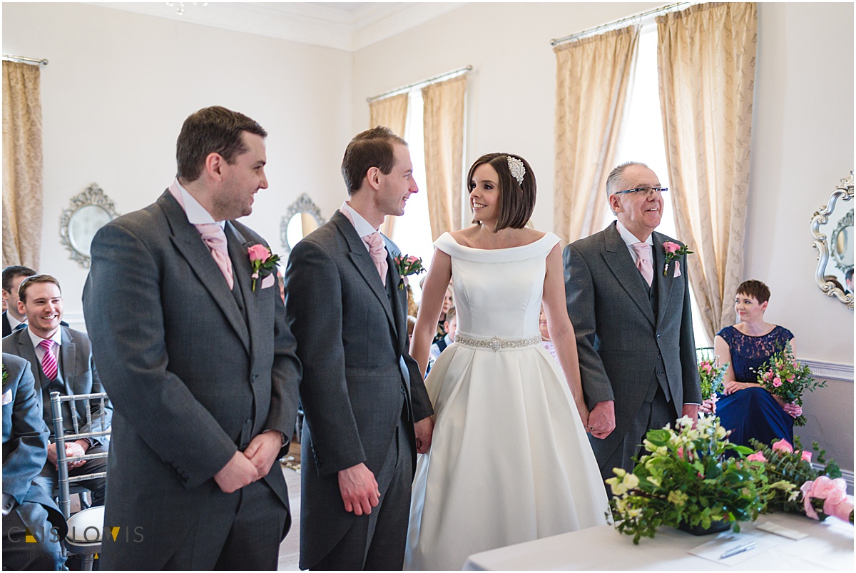wedding ceremony at somerford hall