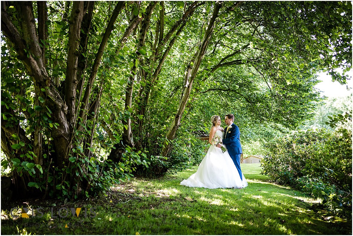 bride and groom at weston hall