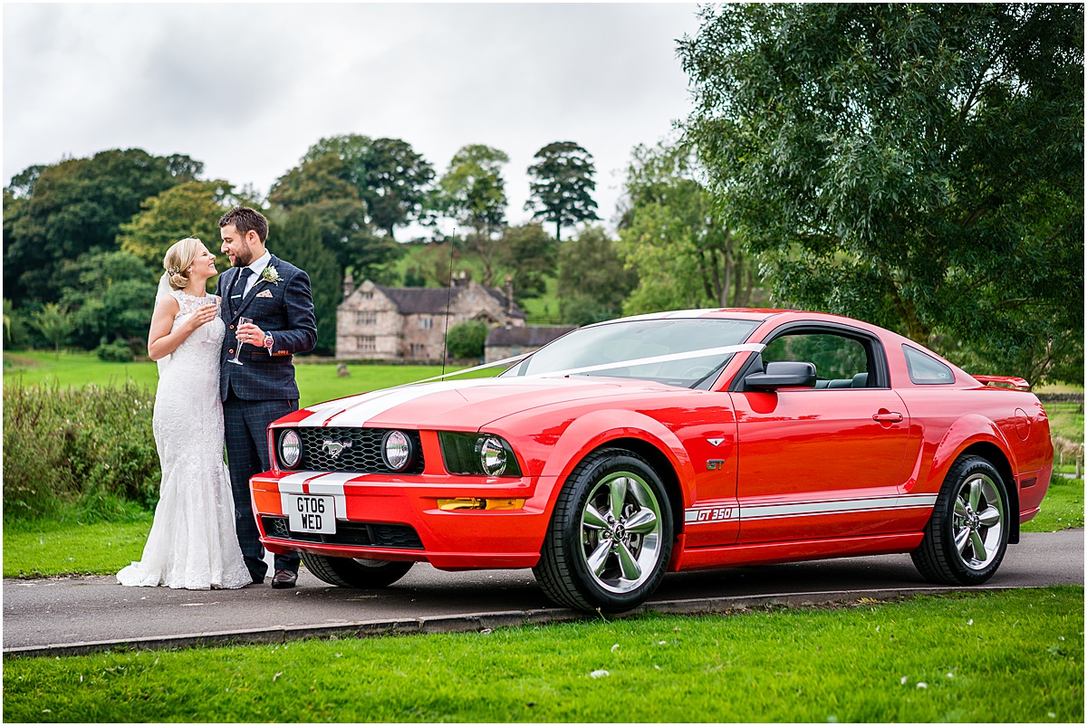 mustang wedding car