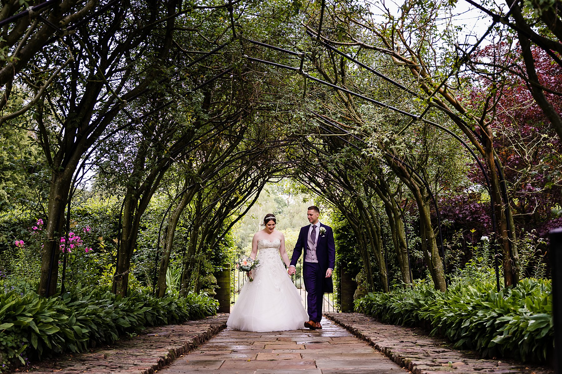 bride and groom photos at adlington hall