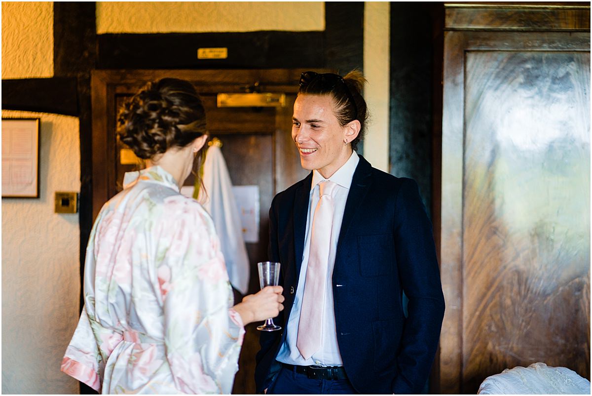 bride and brother