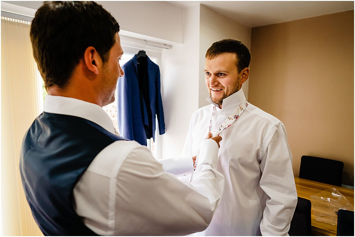 groom getting ready