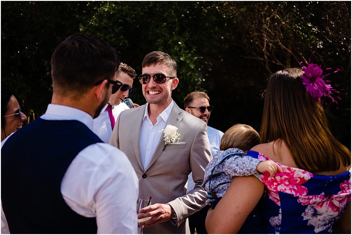 groom arrives at ceremony
