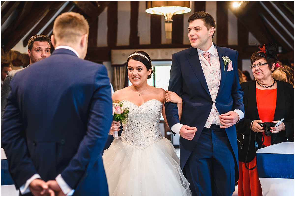 wedding ceremony at the moat house
