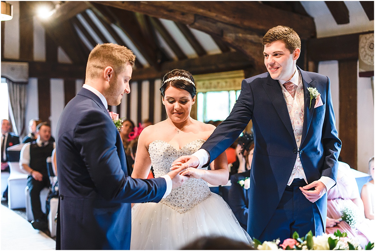wedding ceremony at the moat house