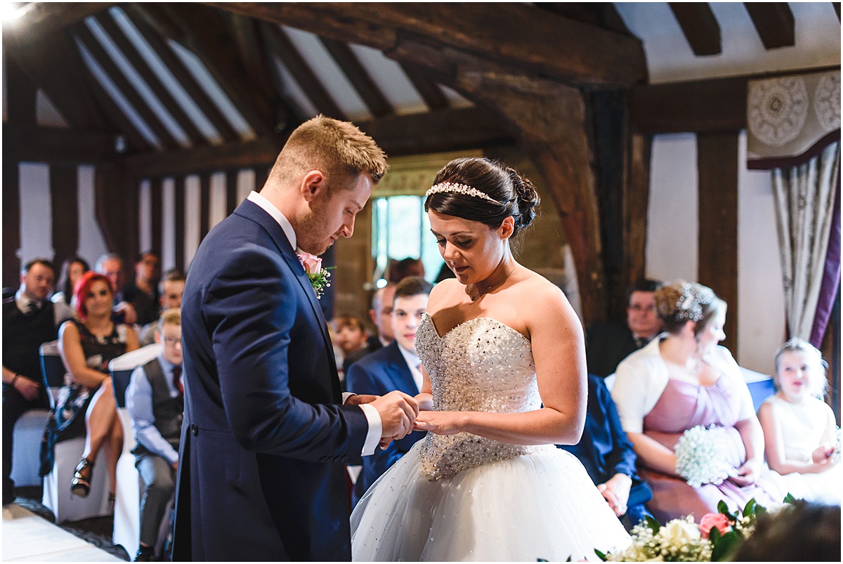 wedding ceremony at the moat house