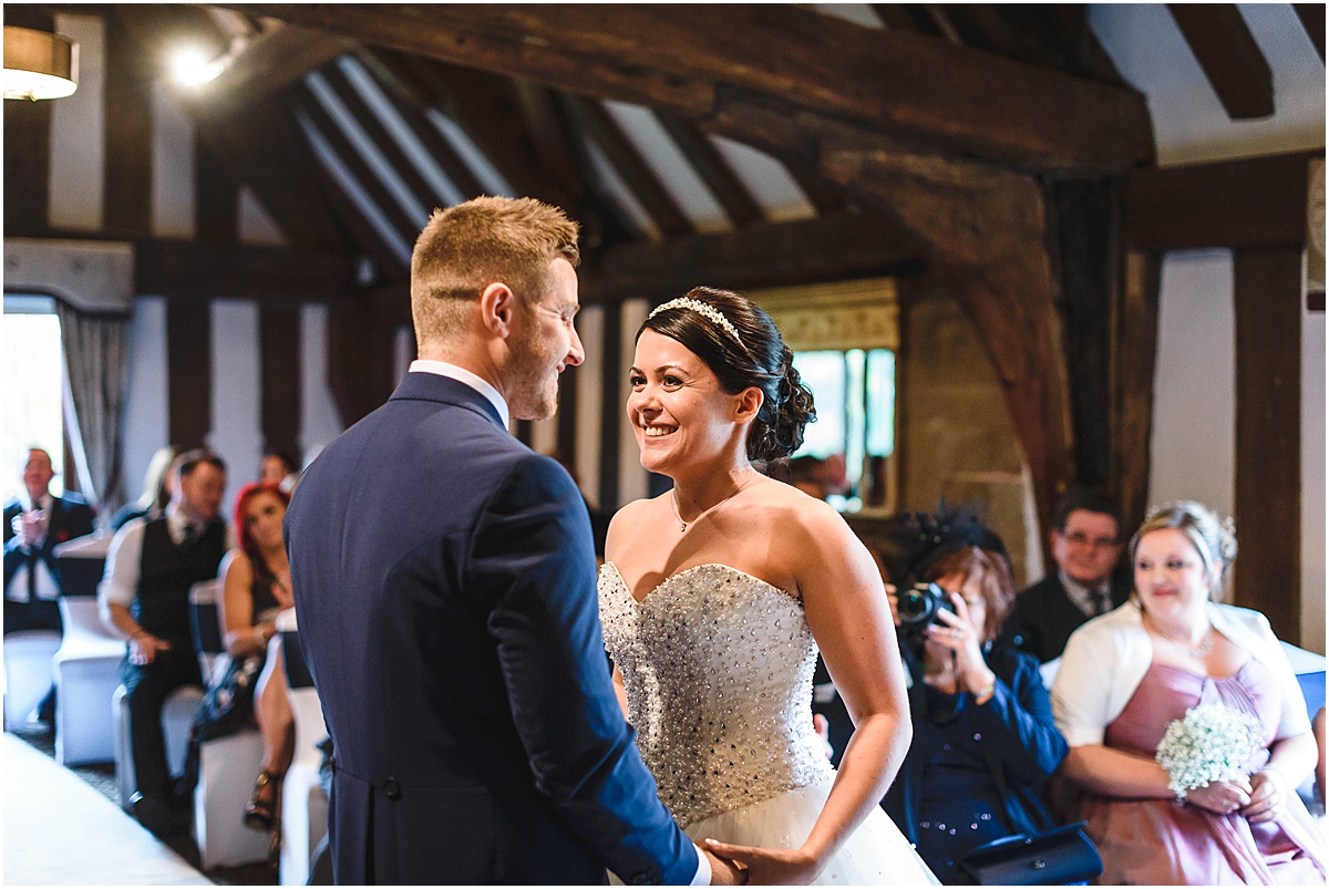wedding ceremony at the moat house