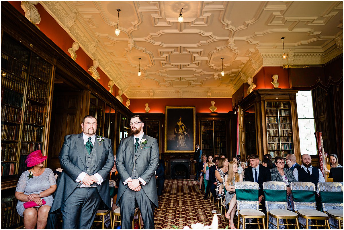 wedding ceremony at sandon hall