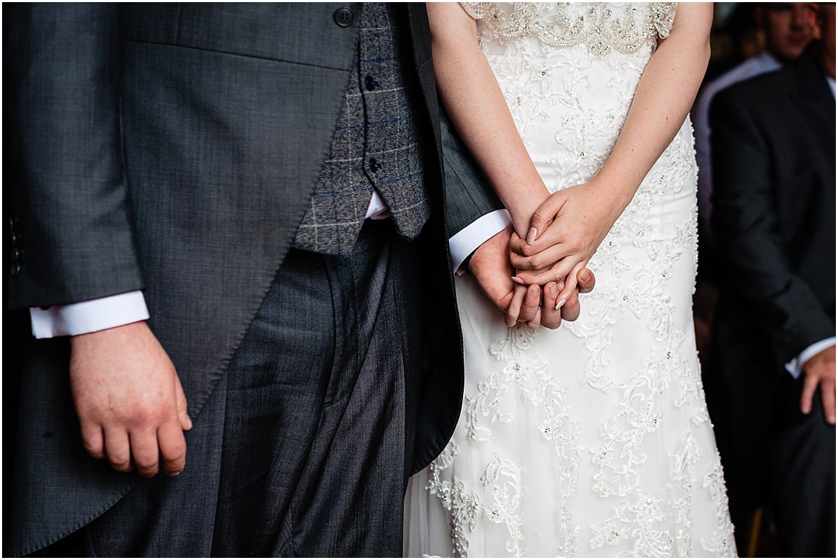 wedding ceremony at sandon hall