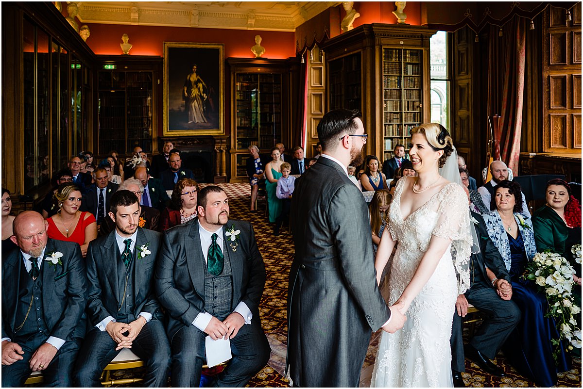 wedding ceremony at sandon hall
