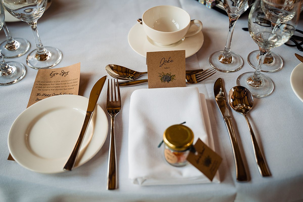 table decorations at the mill barns