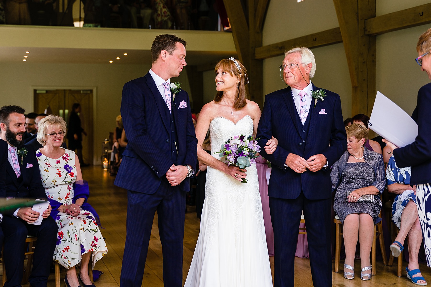 wedding ceremony at the mill barns