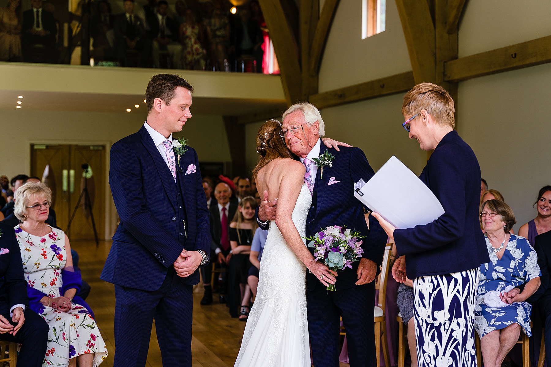 wedding ceremony at the mill barns