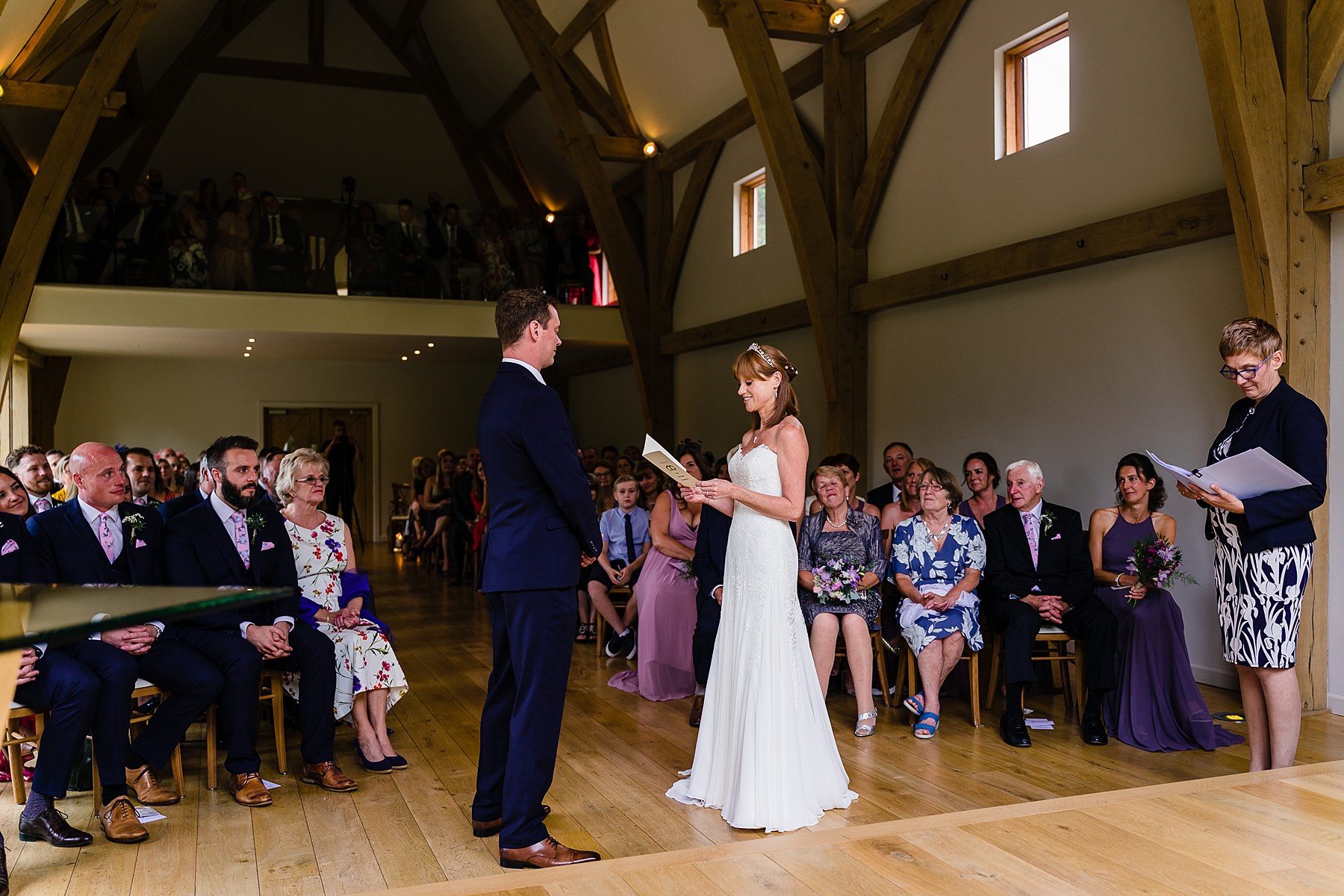 wedding ceremony at the mill barns