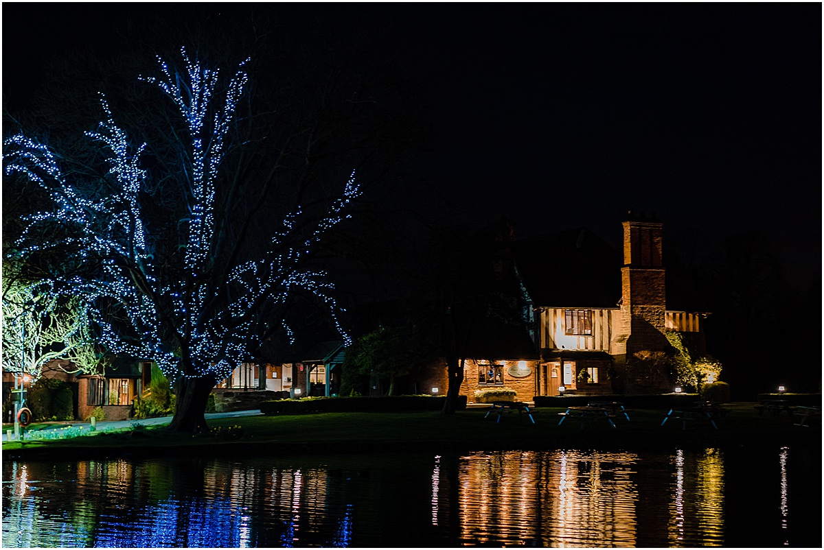moat house acton trussell at night