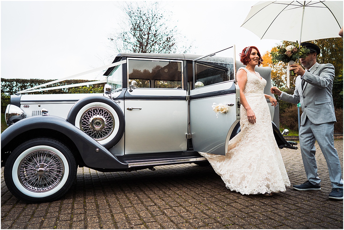 bride arrives