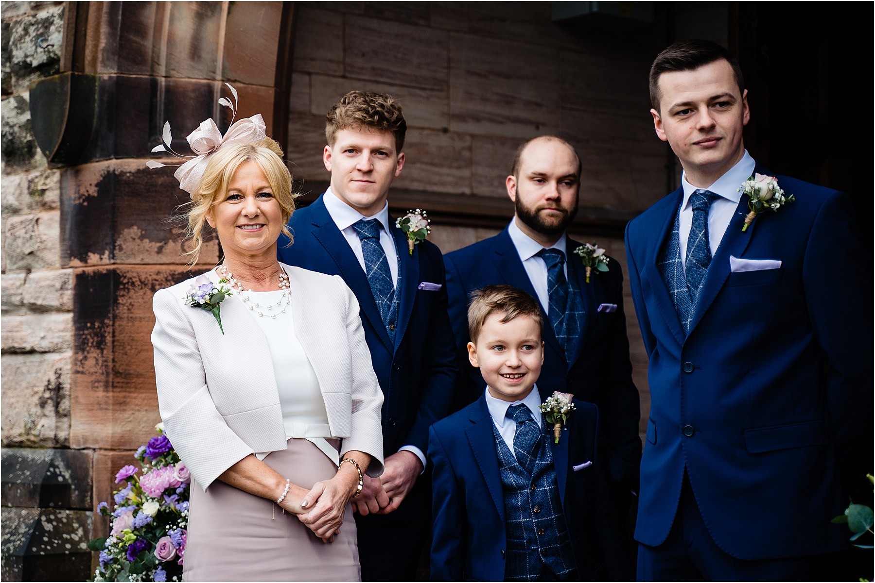 brides mum and groomsmen