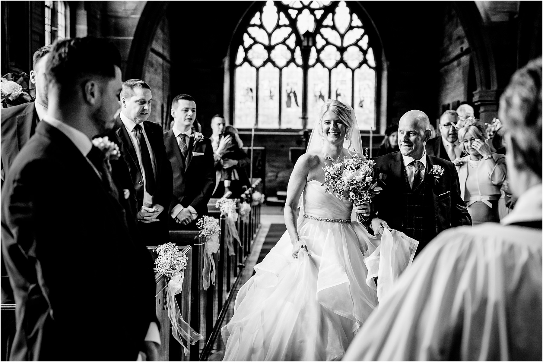 bride walking down isle
