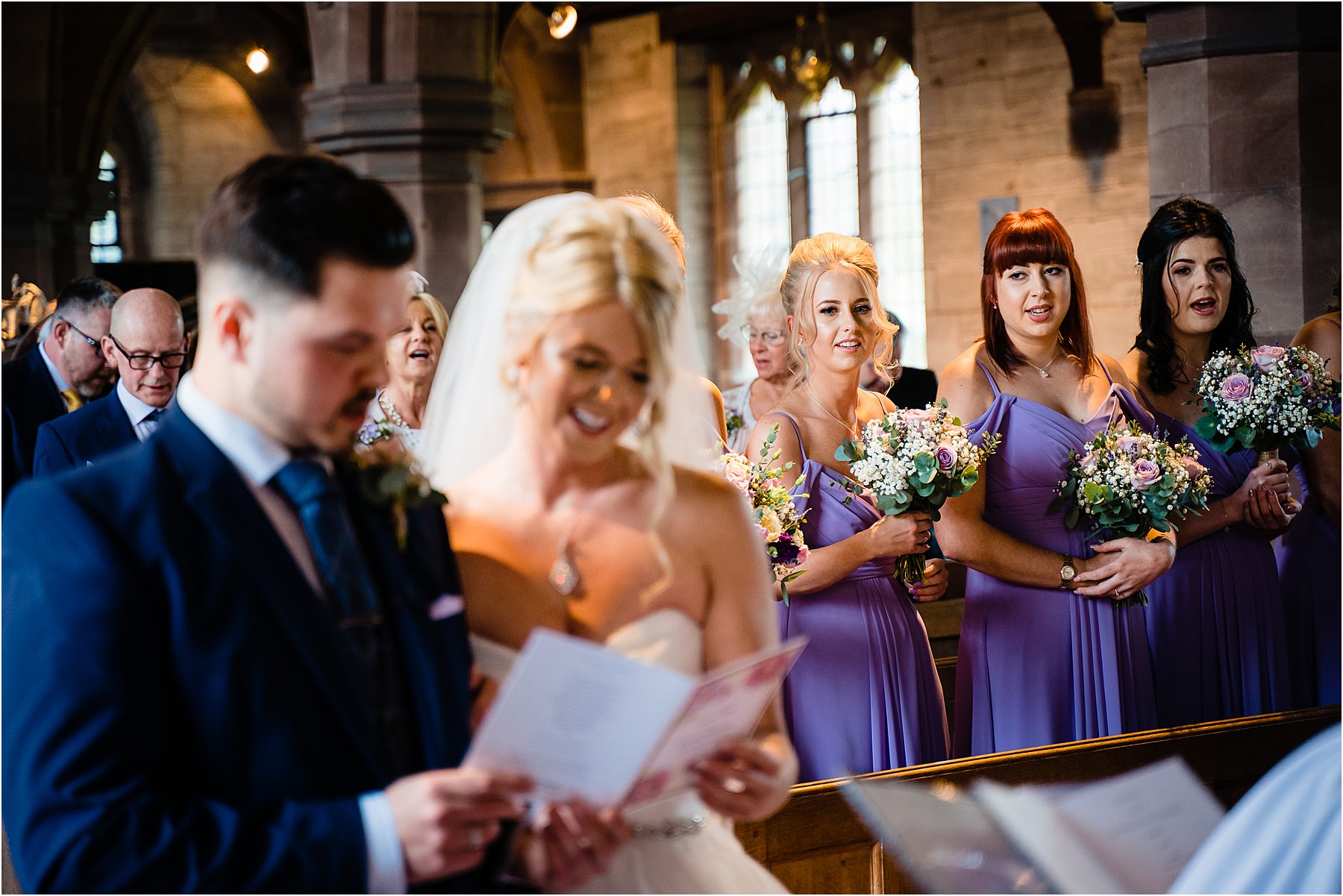 wedding ceremony at st chads longsden