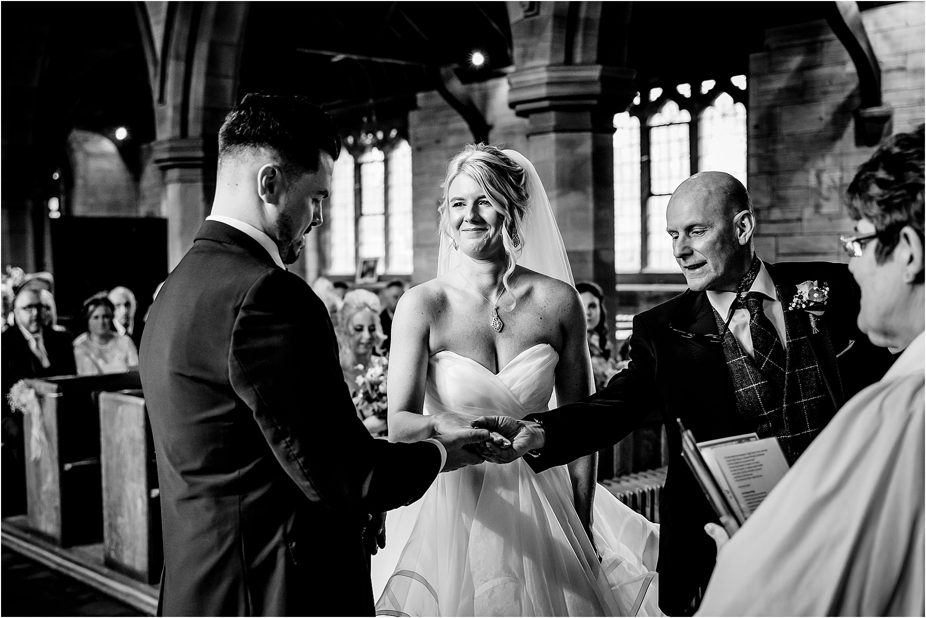 wedding ceremony at st chads longsden