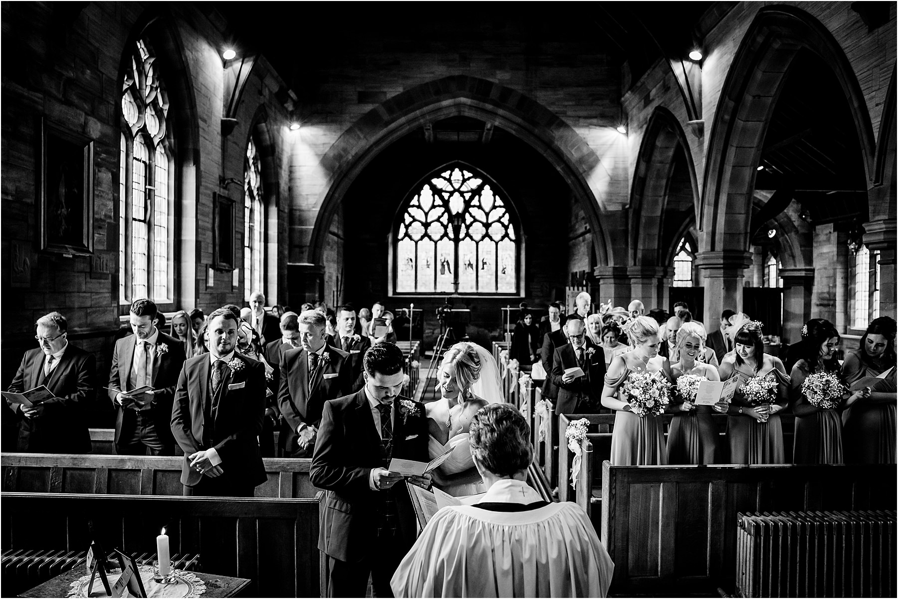 wedding ceremony at st chads longsden