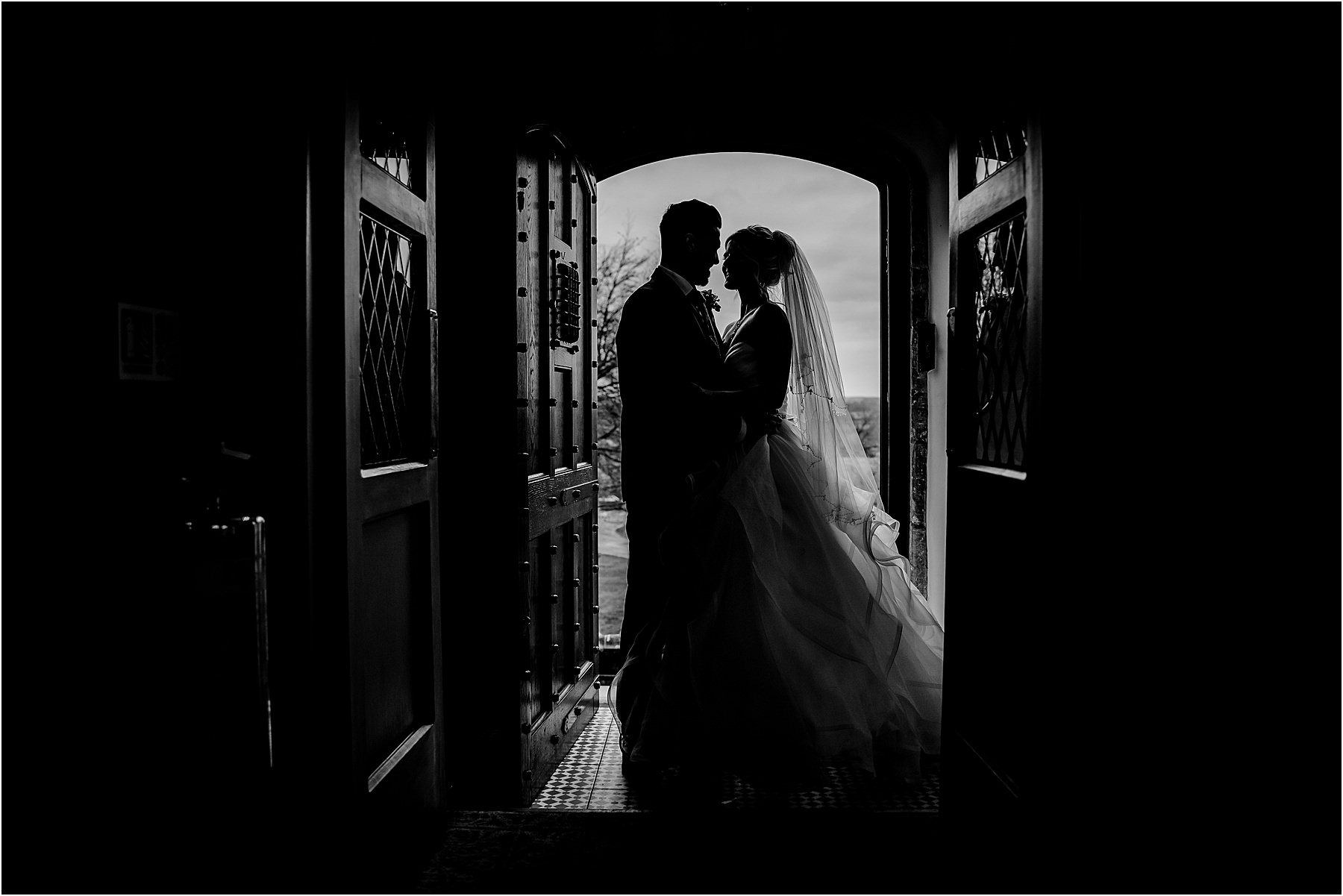 bride and groom portraits at weston hall