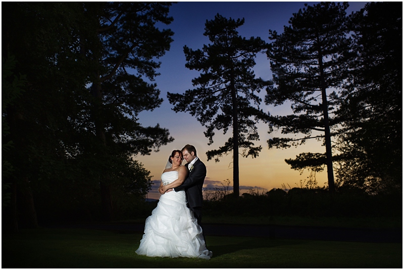 bride and groom at albrighton hall wedding