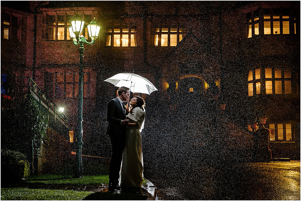 rain wedding photo