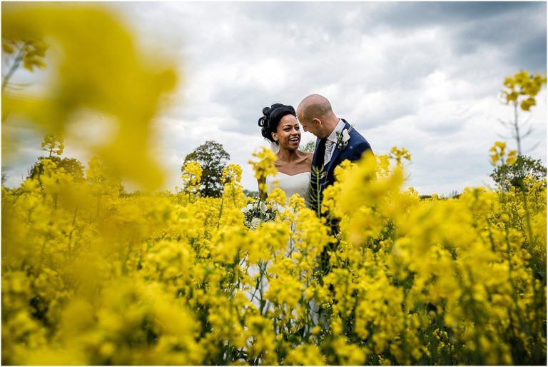 oilseed rape wedding photo