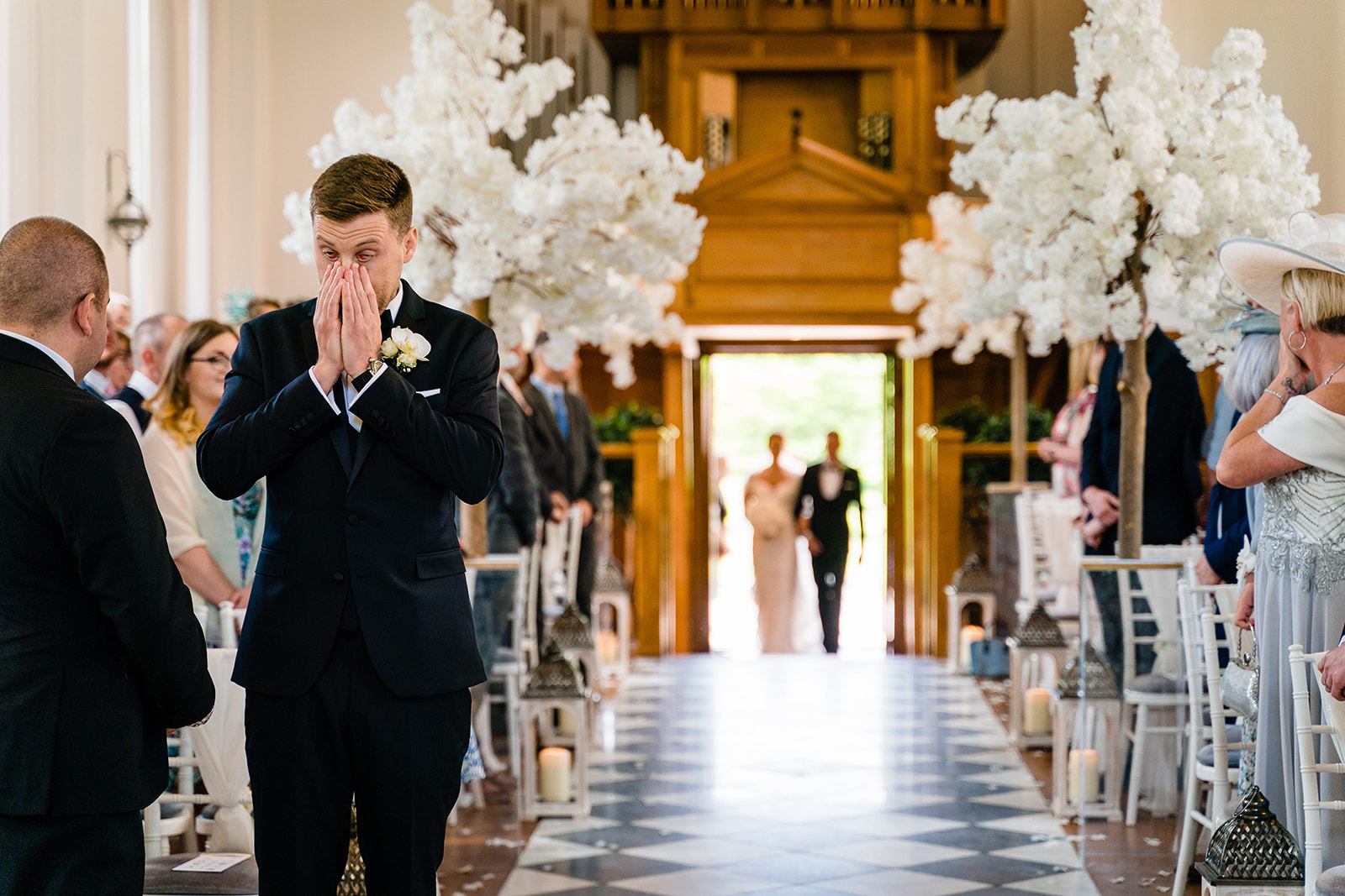 groom looks nervous