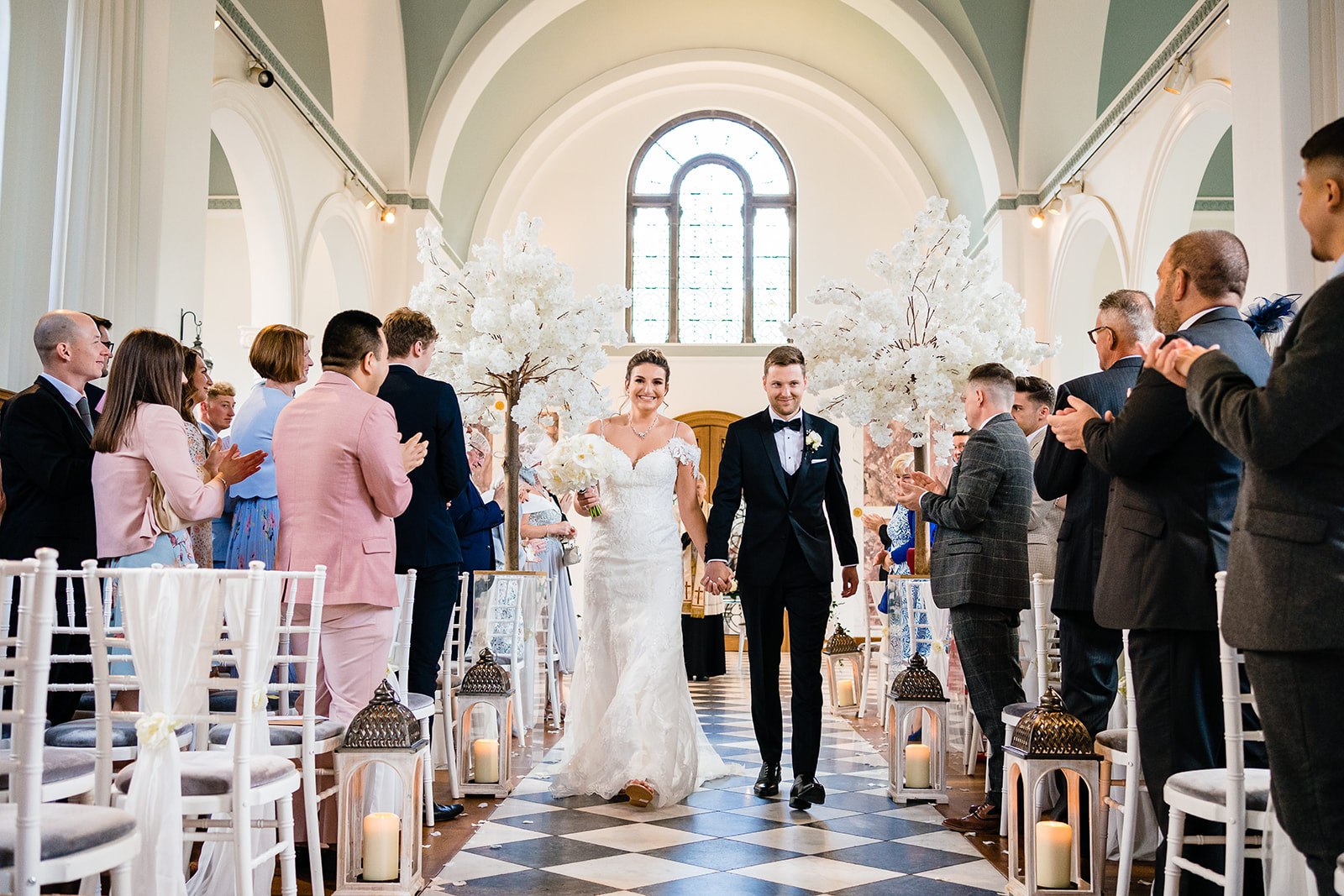 wedding ceremony at hawkstone hall