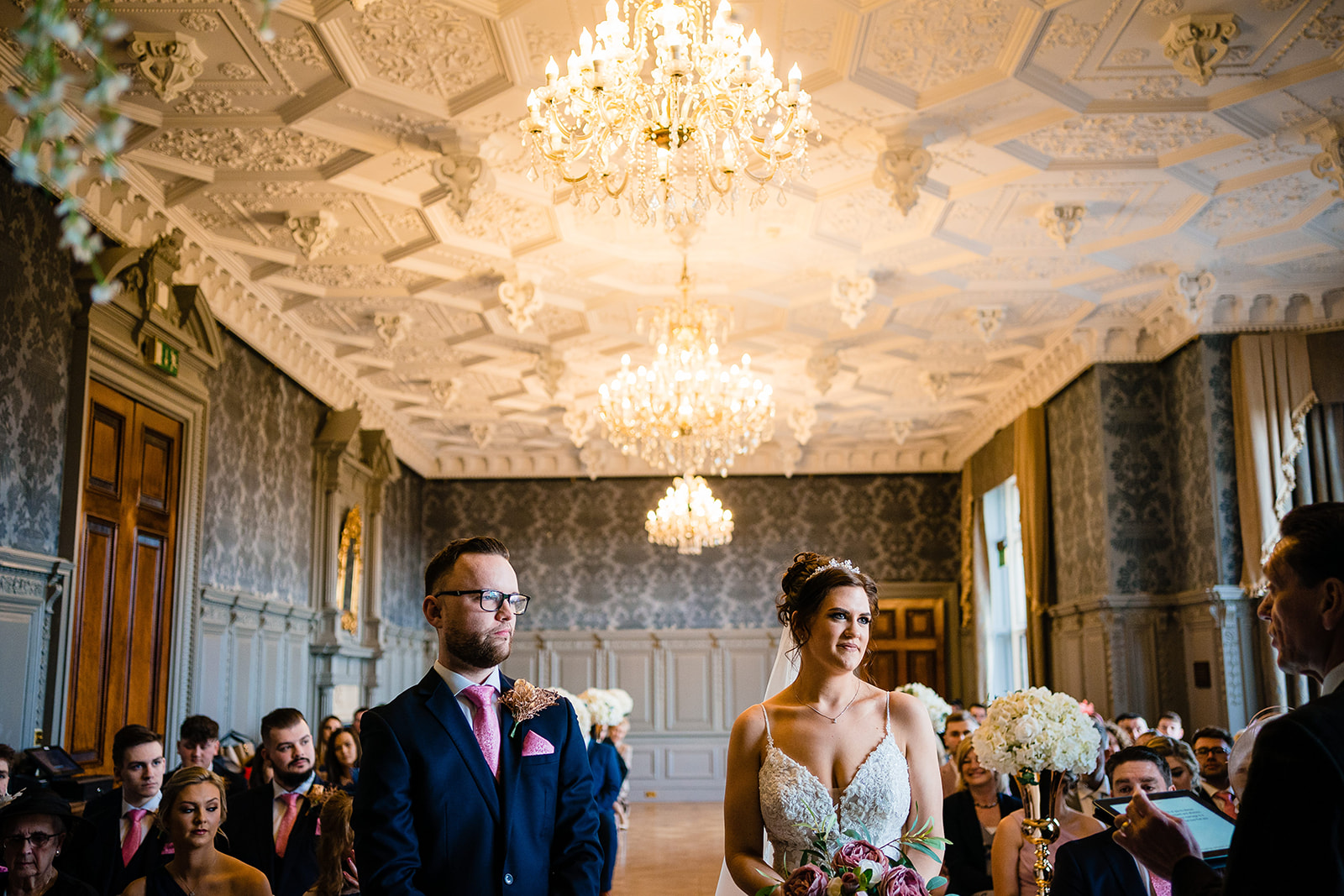 wedding ceremony at hoar cross hall