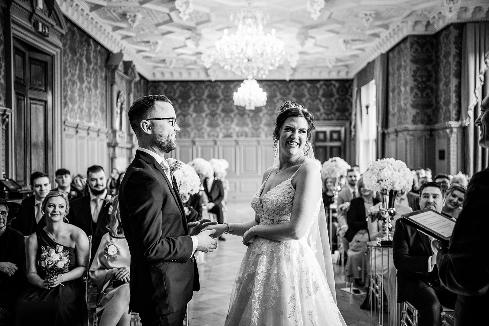 wedding ceremony at hoar cross hall