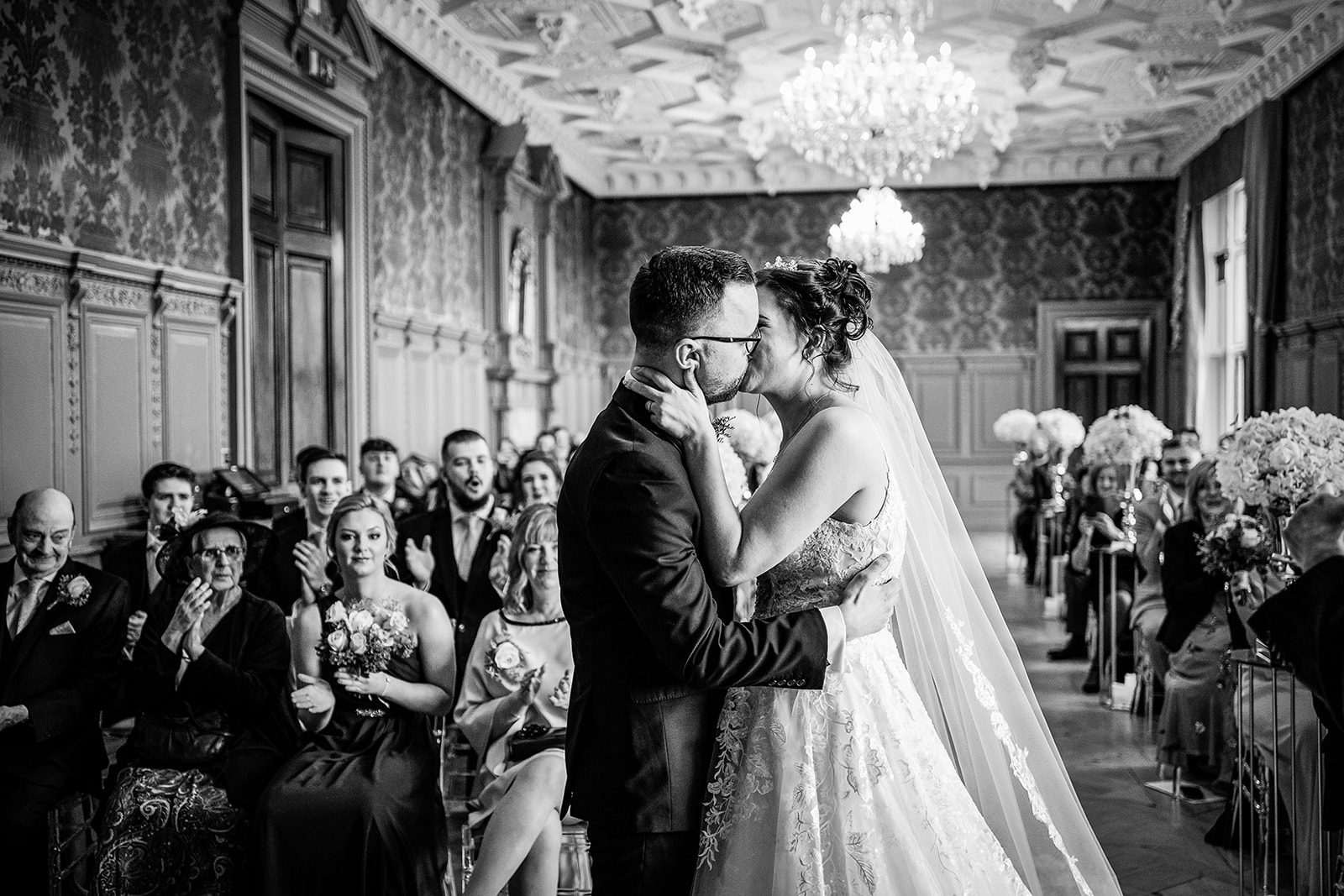 wedding ceremony at hoar cross hall