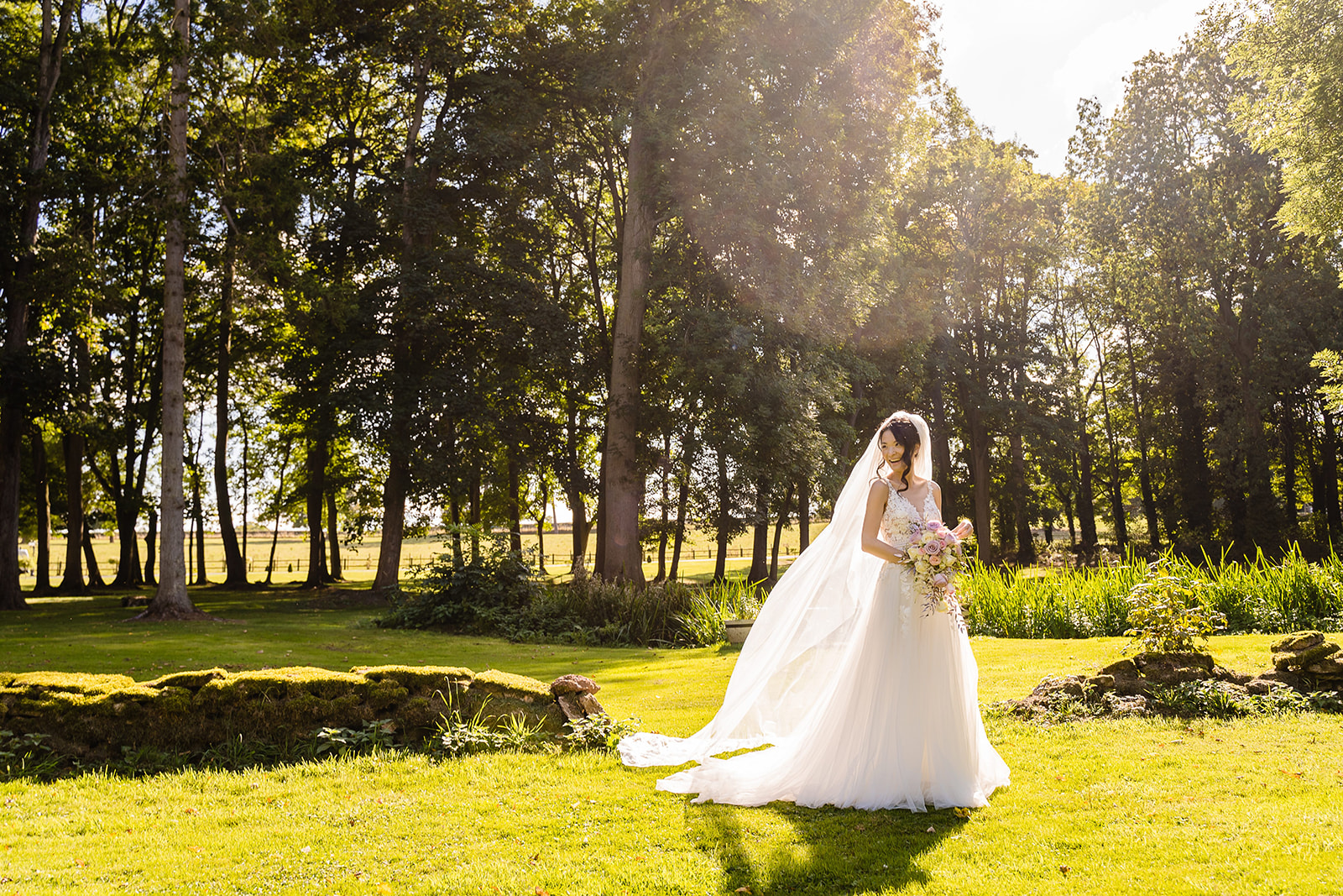 bride and groom portraits at rowton castle
