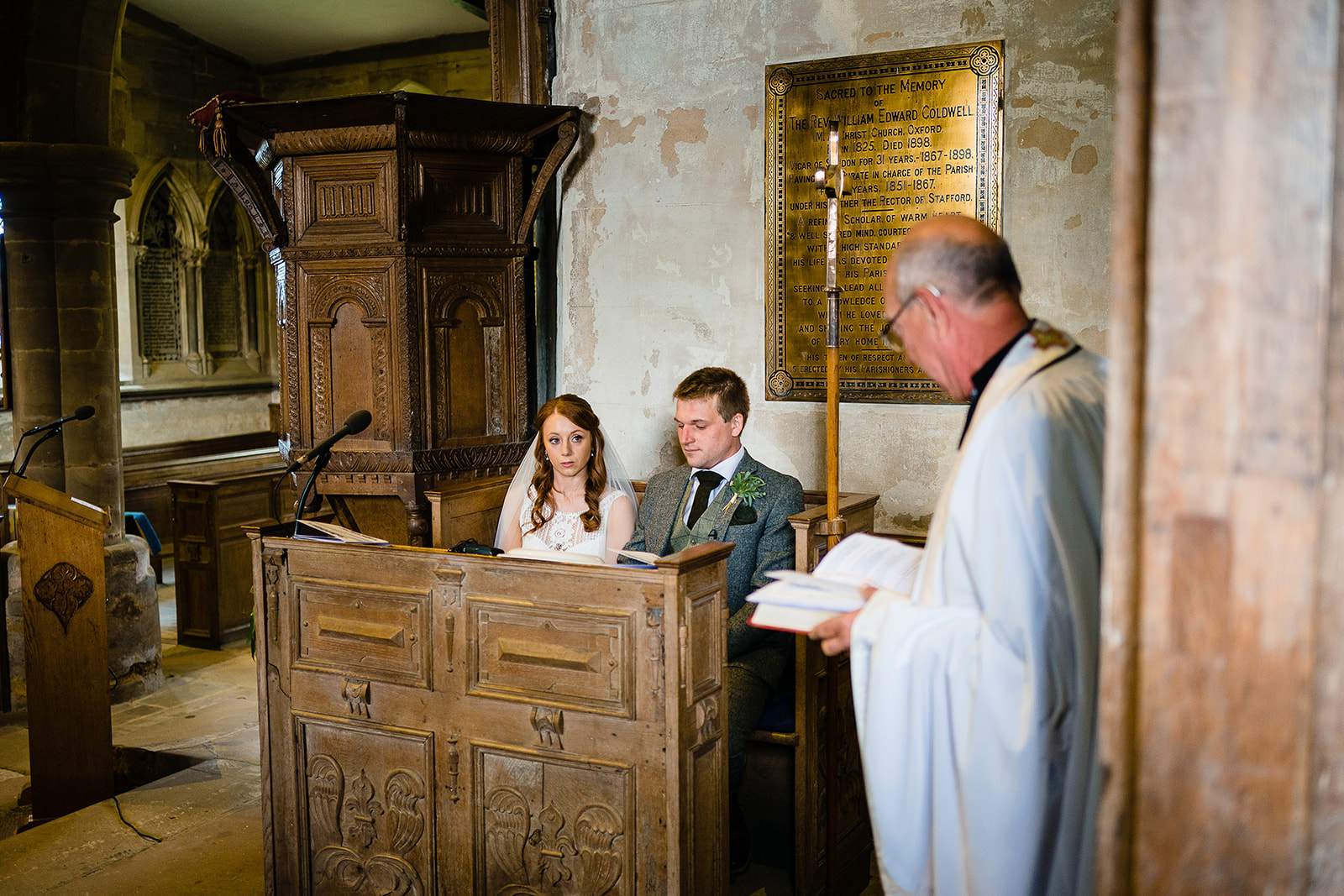 Sandon church wedding ceremony