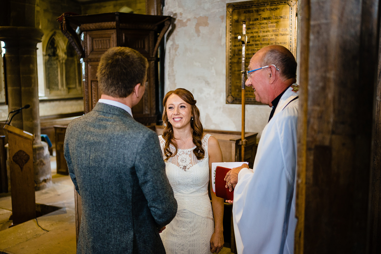 Sandon church wedding ceremony
