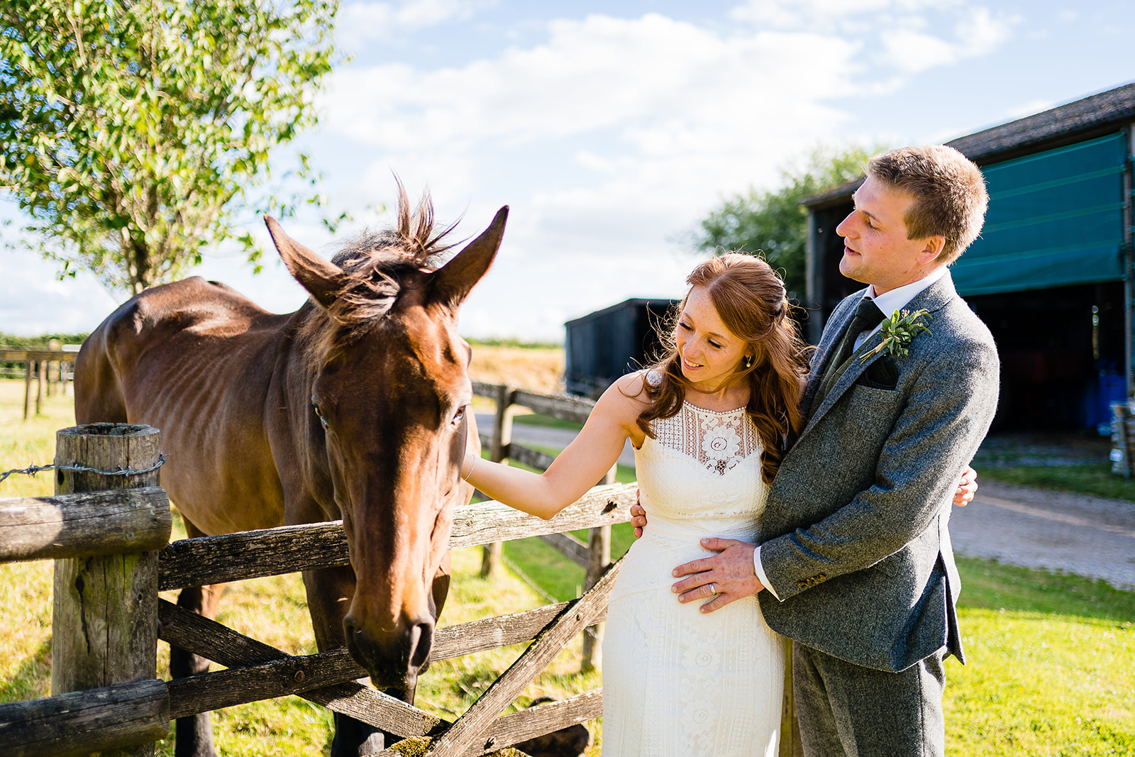 couple with horse