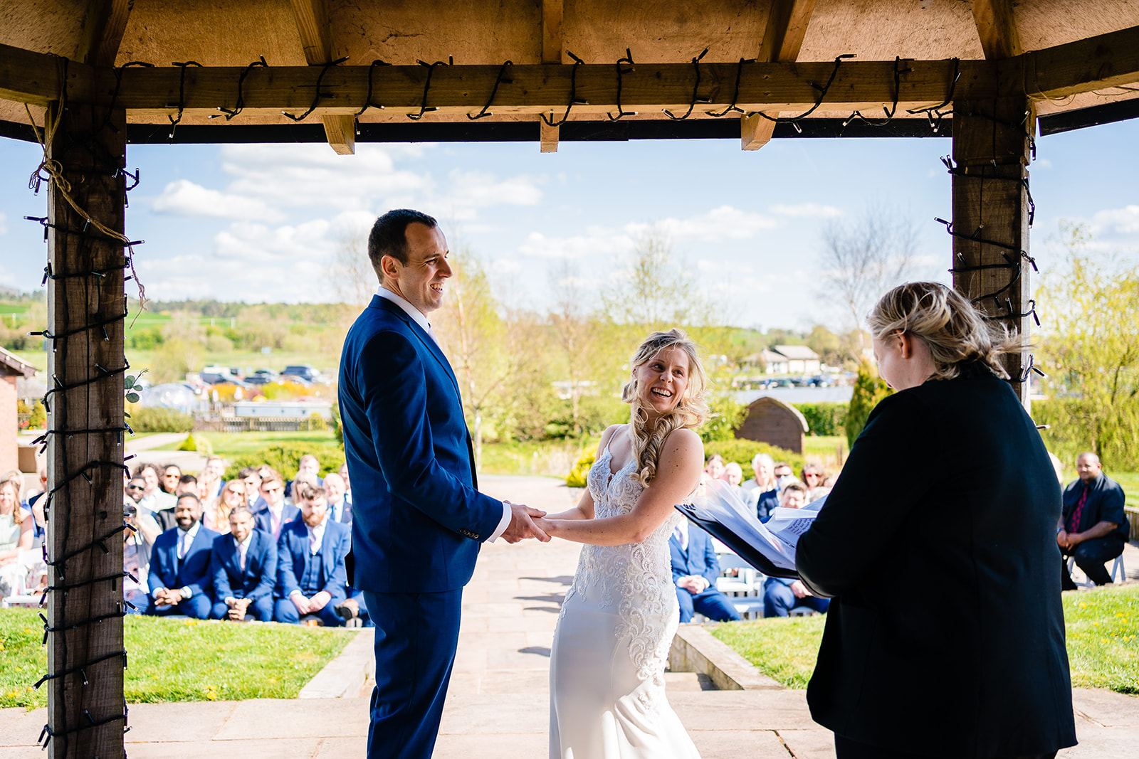 outdoor wedding at Aston marina